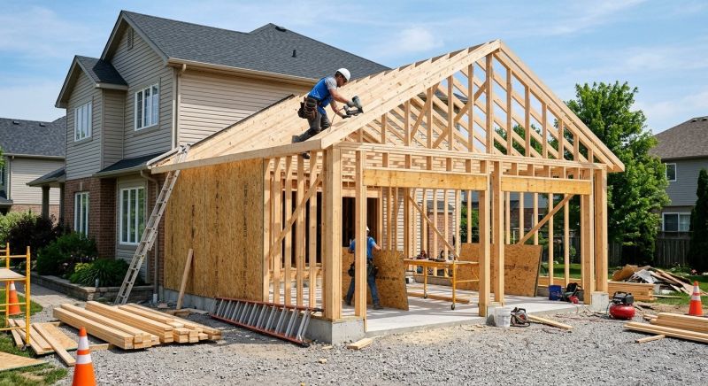 Two Story Garage Construction in Pearland, TX