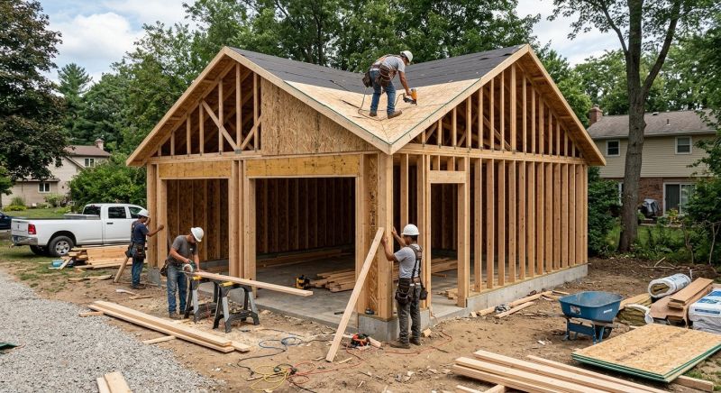 Wood Garage Installation in Katy, TX
